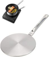 9.25" Heat Diffuser Simmer Ring Plate, Stainless Steel with Handle, Induction Adapter Plate for Gas Stove Glass Cooktop Converter