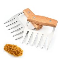 Set of 2 Bear Claw Pulled Meat Shredder Claws Stainless Steel Barbecue Forks for Shredding Handling & Carving Brisket Shredder