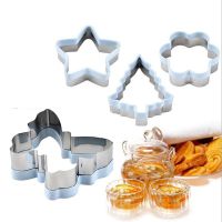 Stainless Steel 4 pcs Cookie Cutter Set Holiday Cookies Cutters
