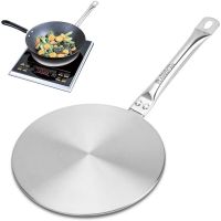 7.5Inch Heat Diffuser Simmer Ring Plate, Stainless Steel with Stainless Handle, Induction Adapter Plate for Gas Stove Glass Cooktop Converter