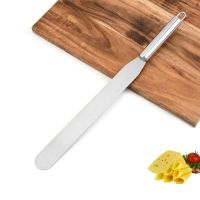 Cake Decorating Spatula Stainless Steel Butter Cake Cream Straight Bend Spatula Spreader (37.2 cm, Straight)
